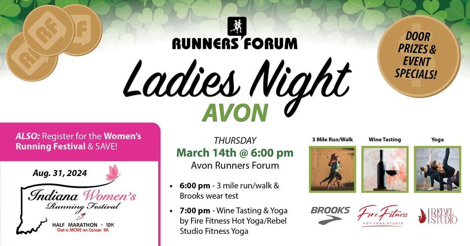 Ladies Night The Runners Forum, Avon, IN March 14, 2024