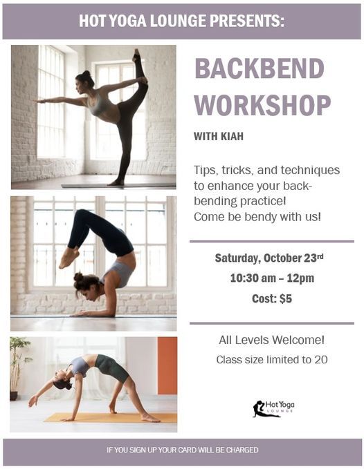 Backbend Workshop, Hot Yoga Lounge, Palm Coast, FL