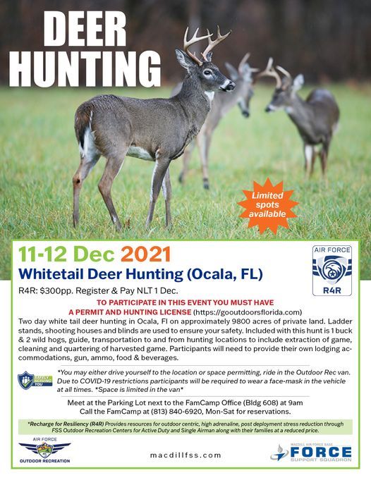 SOLD OUT - Whitetail Deer Hunting (Ocala, FL)