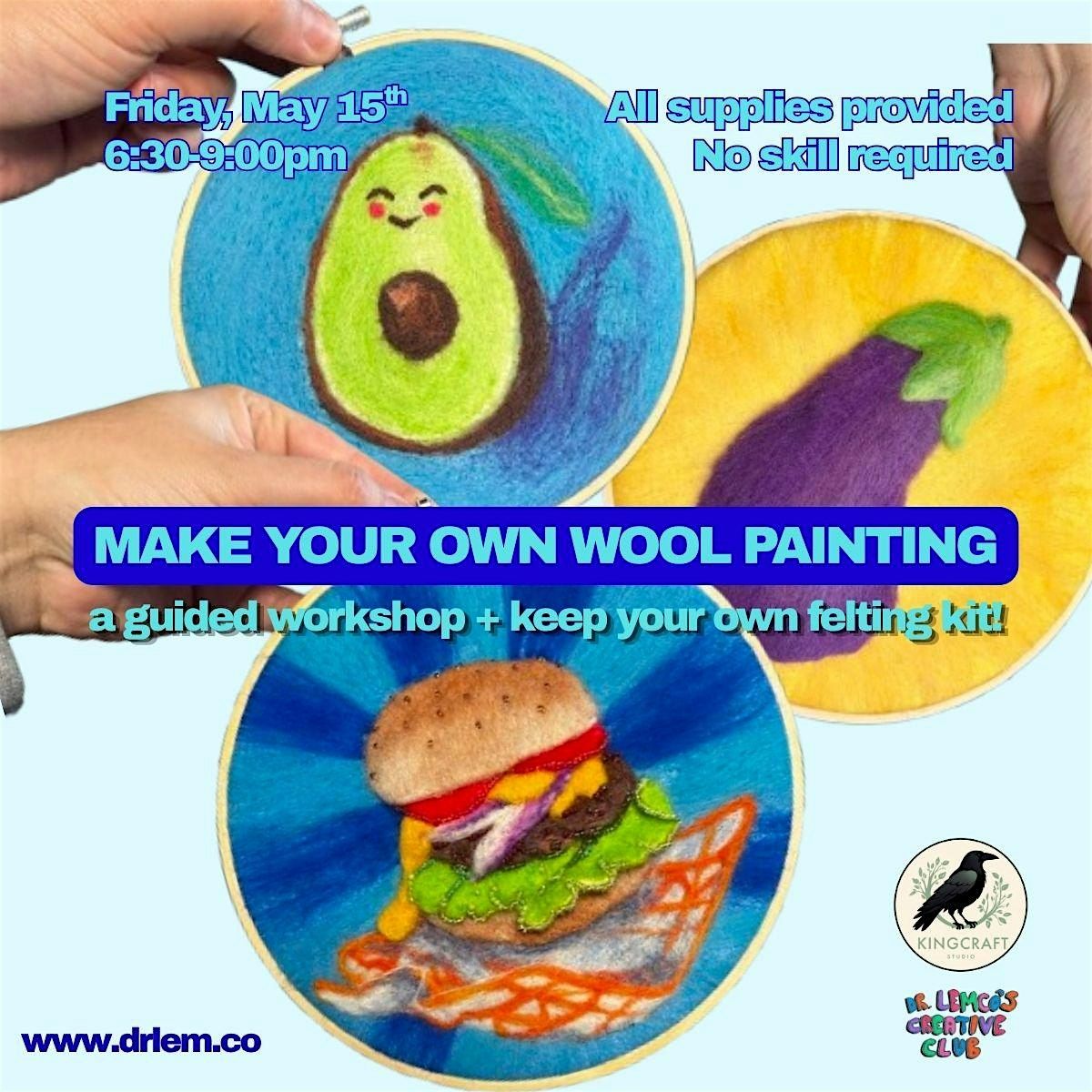 Make Your Own Wool Painting || A Guided Felting Workshop + Take-Home Kit