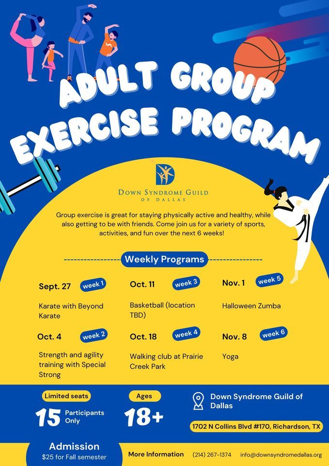 Adult Group Fitness Program for Self Advocates Ages 18+ | Down Syndrome ...