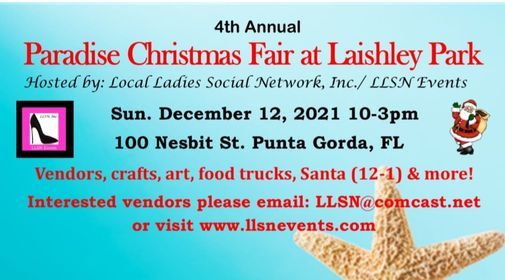 2022 Paradise Christmas Fair At Laishley Park Sfs Christmas Fair At Laishley Park | Laishley Park Marina, Punta Gorda, Fl  | December 12, 2021