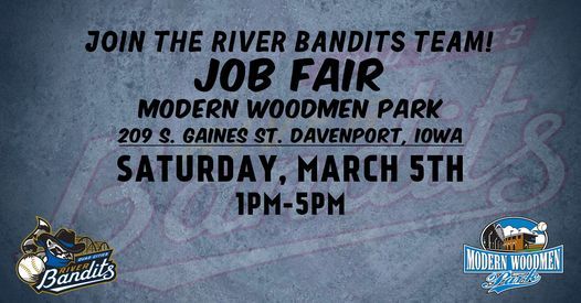 River Bandits Schedule 2022 River Bandits Job Fair | Modern Woodmen Park, Milan, Il | March 5, 2022