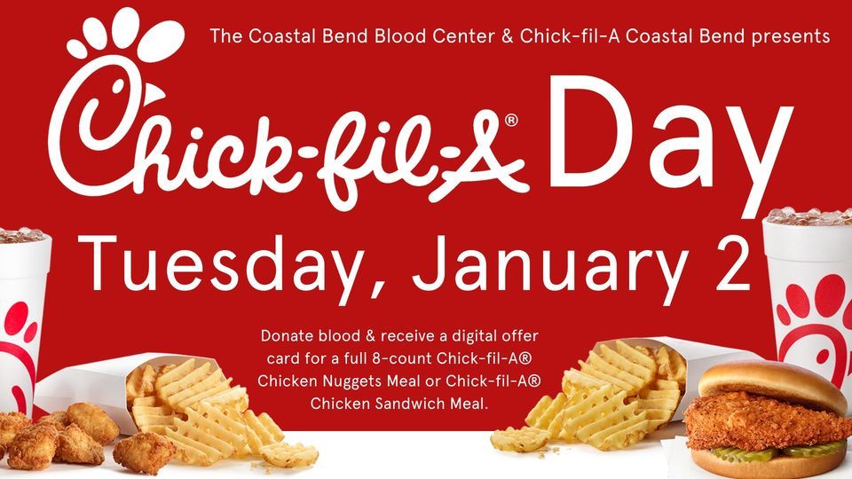 ChickfilA Day Blood Drives Coastal Bend Blood Center, Corpus