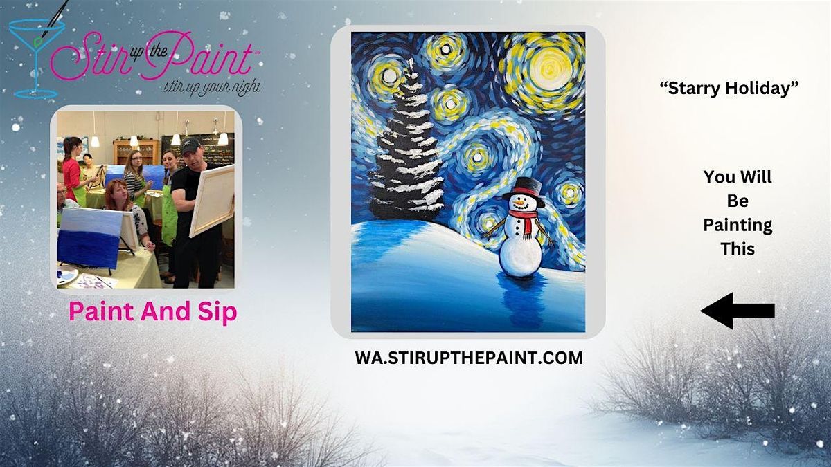 West Seattle Holiday Paint and Sip (Wine Included)