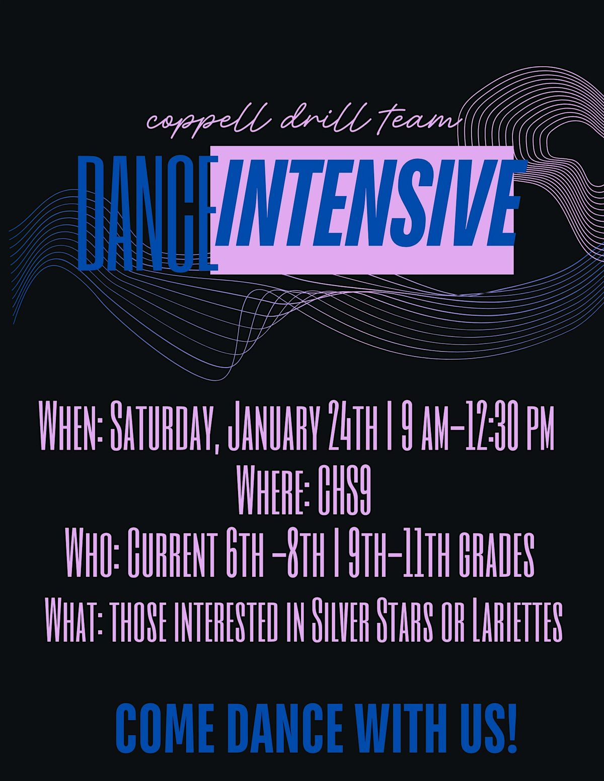 Coppell Drill Team DANCE INTENSIVE for 6th - 11th Grades