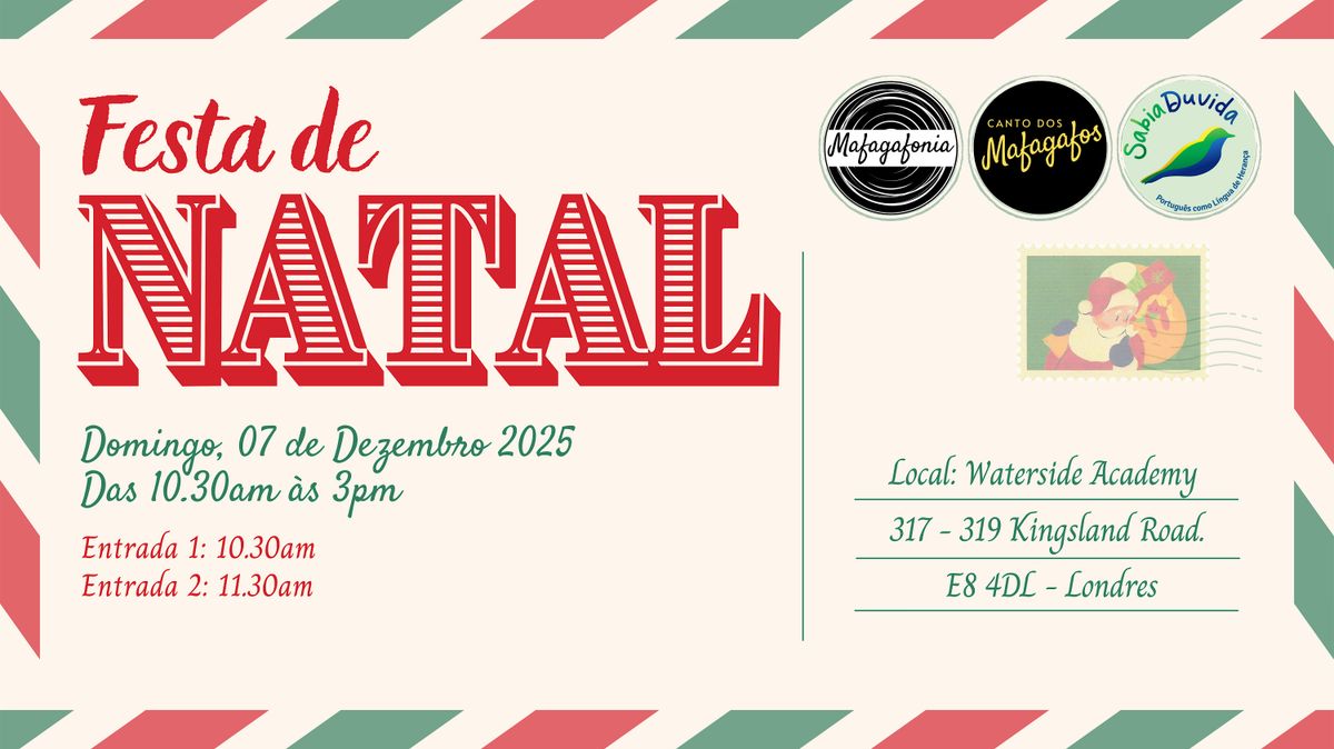 Festa de Natal 2025 | Entrada 2: \u00e0s 11.30am