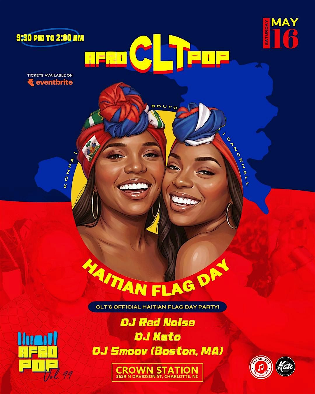 AfroPop! Charlotte, Vol.99: 3rd Annual Haitian Flag Day Party!