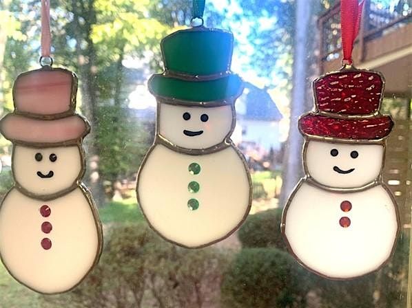 Cardinals and Snowmen-Stained Glass Class