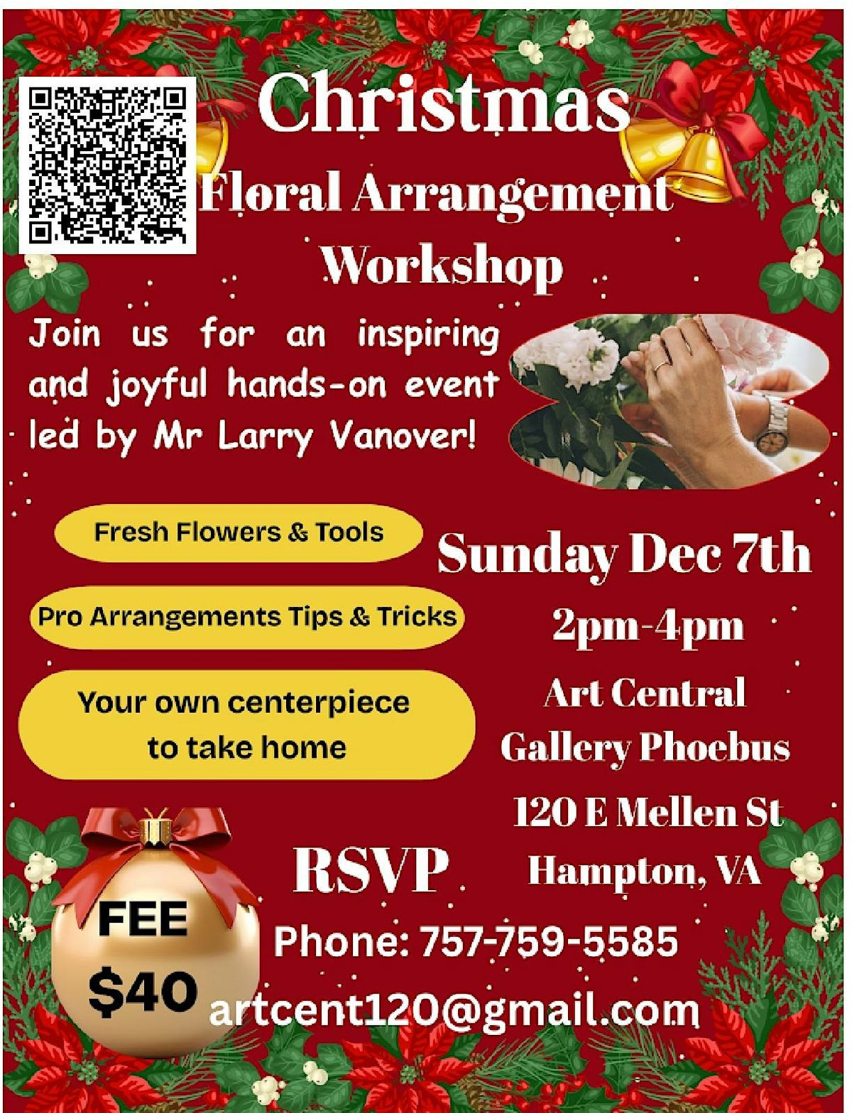 Christmas Floral Arrangement Workshop