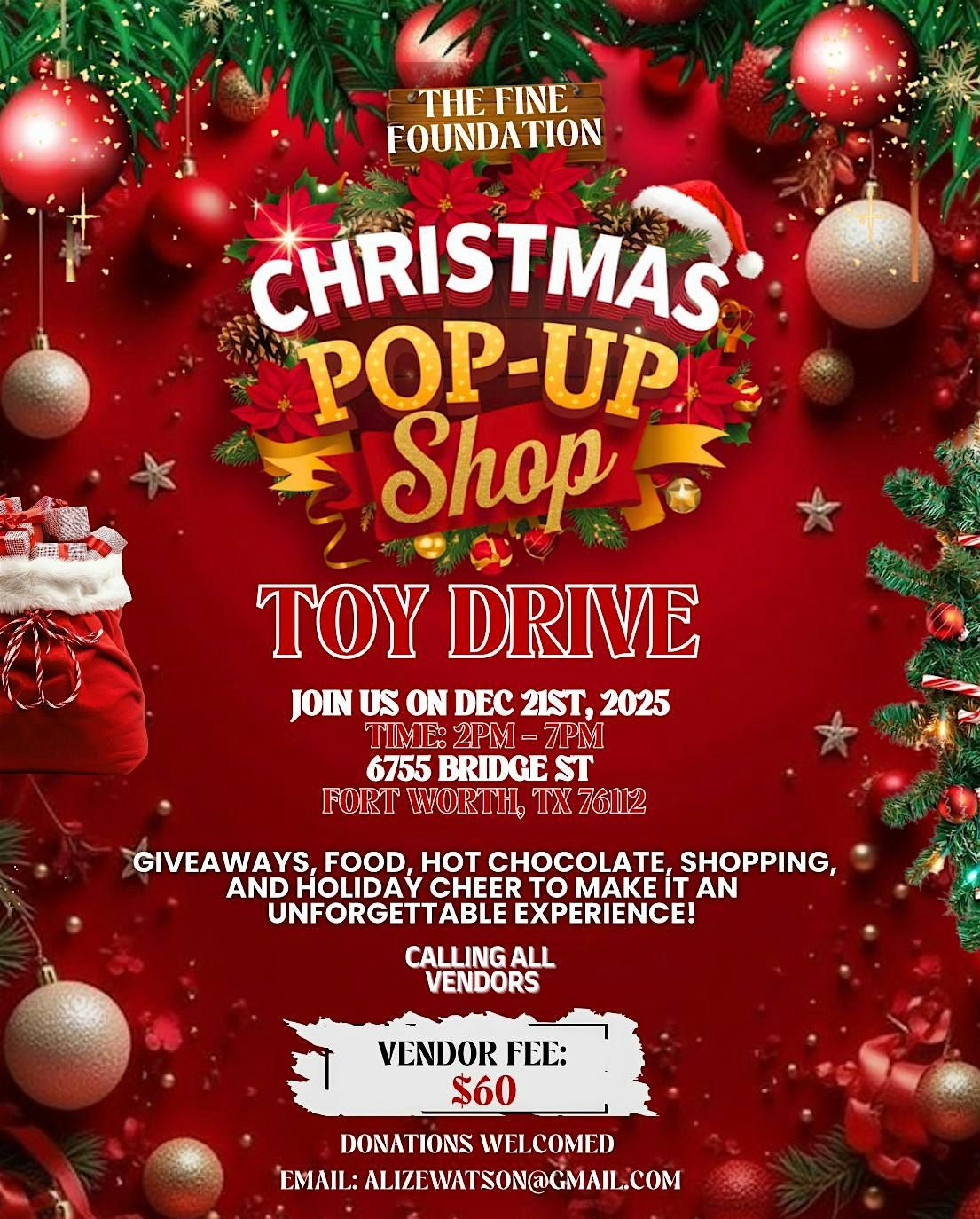 Christmas Pop Up Shop & Toy Drive