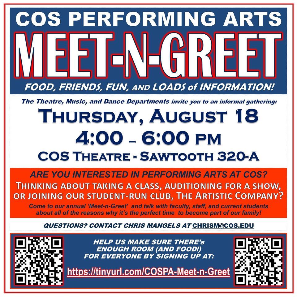 Fall 2022 MeetnGreet College of the Sequoias Performing Arts