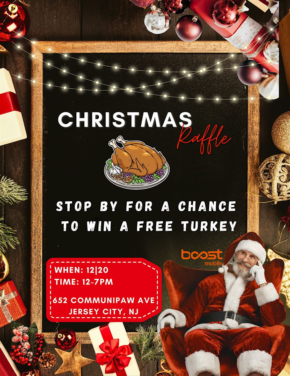 FREE Turkey Raffle at Boost Mobile