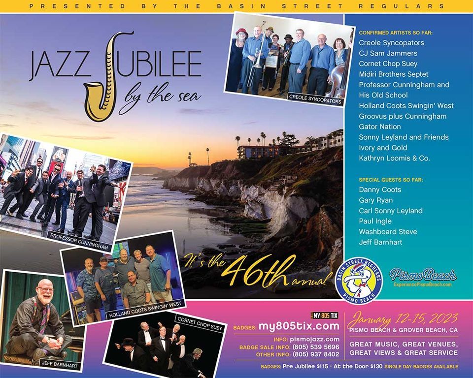 Pismo Jazz Jubilee by the Sea 2023 Pismo Beach Vets Hall January 12