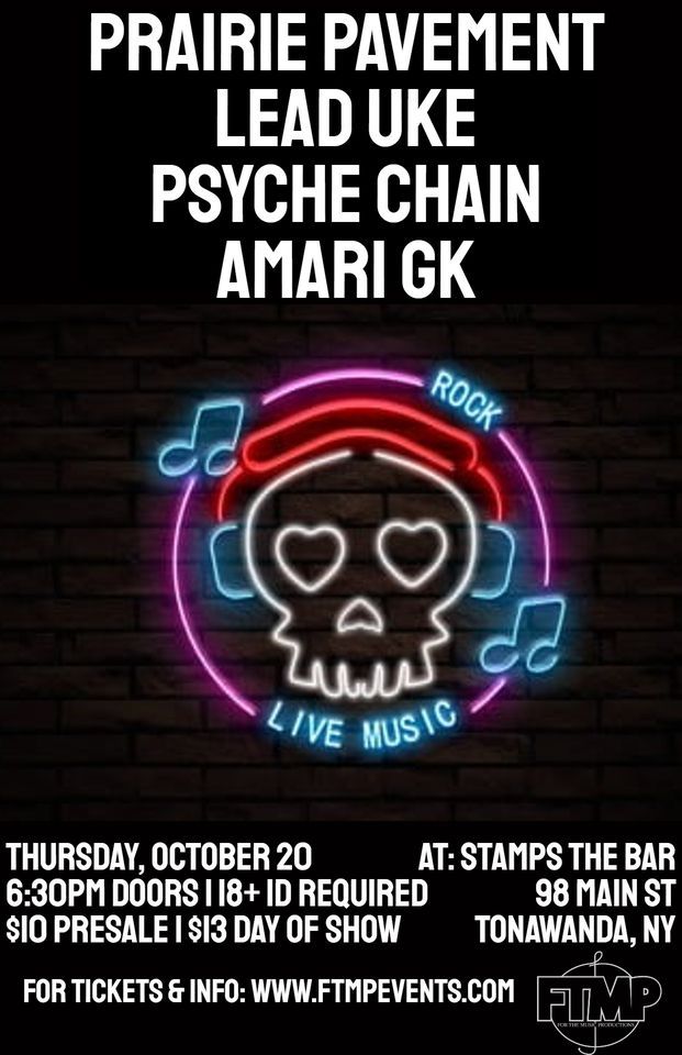 Prairie Pavement, Lead Uke, Psyche Chain, & Amari Gk Stamps... the bar, Tonawanda, NY