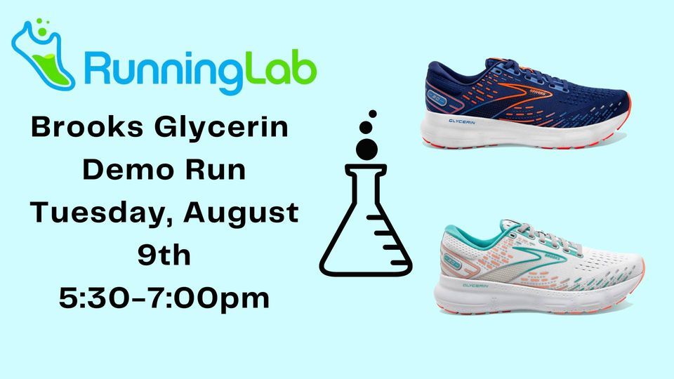 Brooks Glycerin Demo Running Lab Brighton August 9, 2022