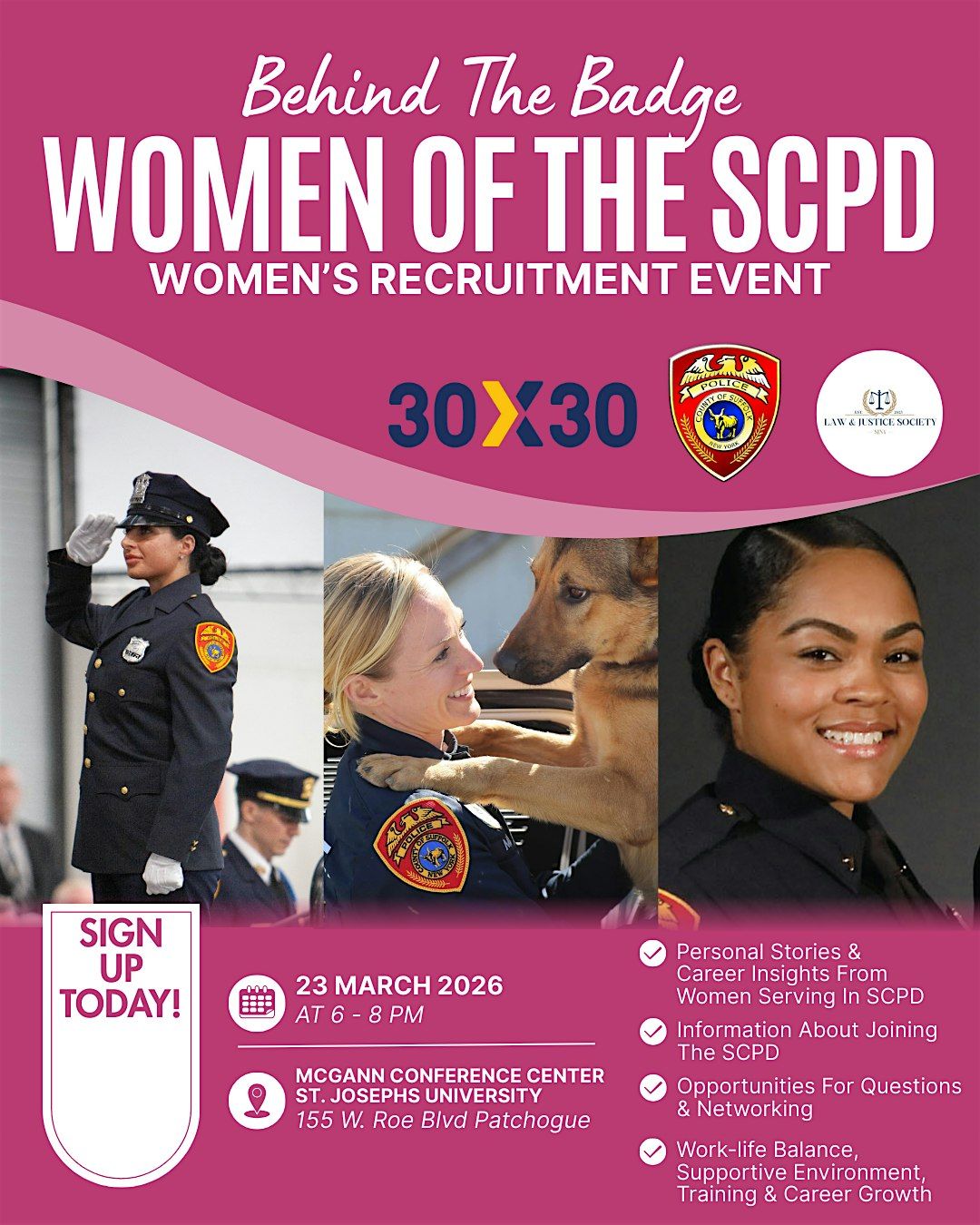 Behind the Badge: Women of the SCPD at O'Connor Hall, Patchogue on 23rd ...