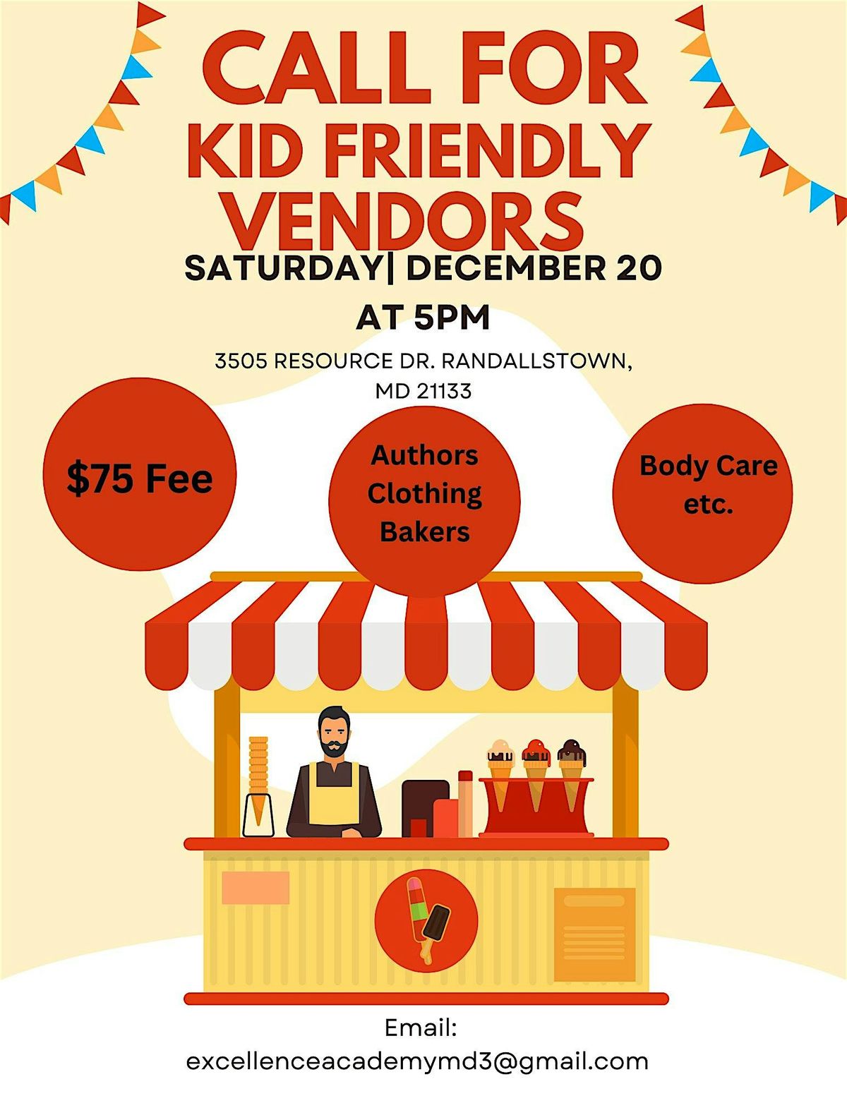 Holiday Vendor's Wanted