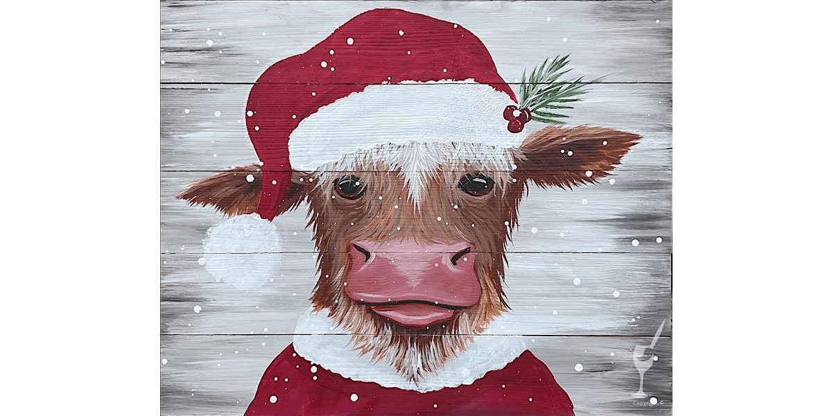 Santa's Sweet Little Helper Says Moo - Paint and Sip in Denver | Classpop!\u2122