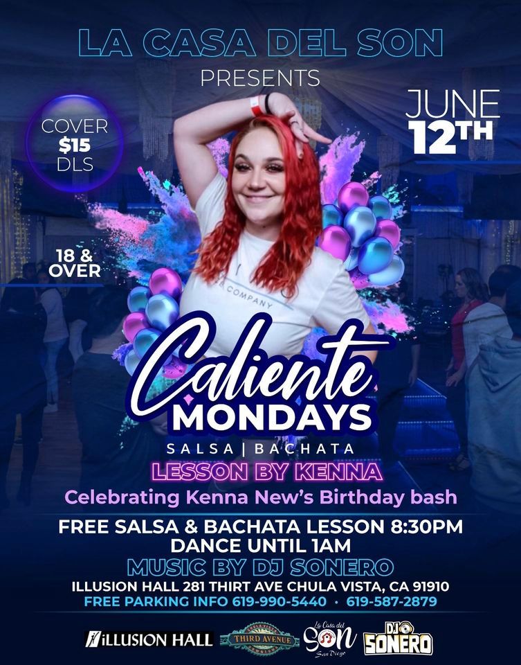 Salsa & Bachata Mondays @ Illusion Hall in Chula Vista, June 12th 2023