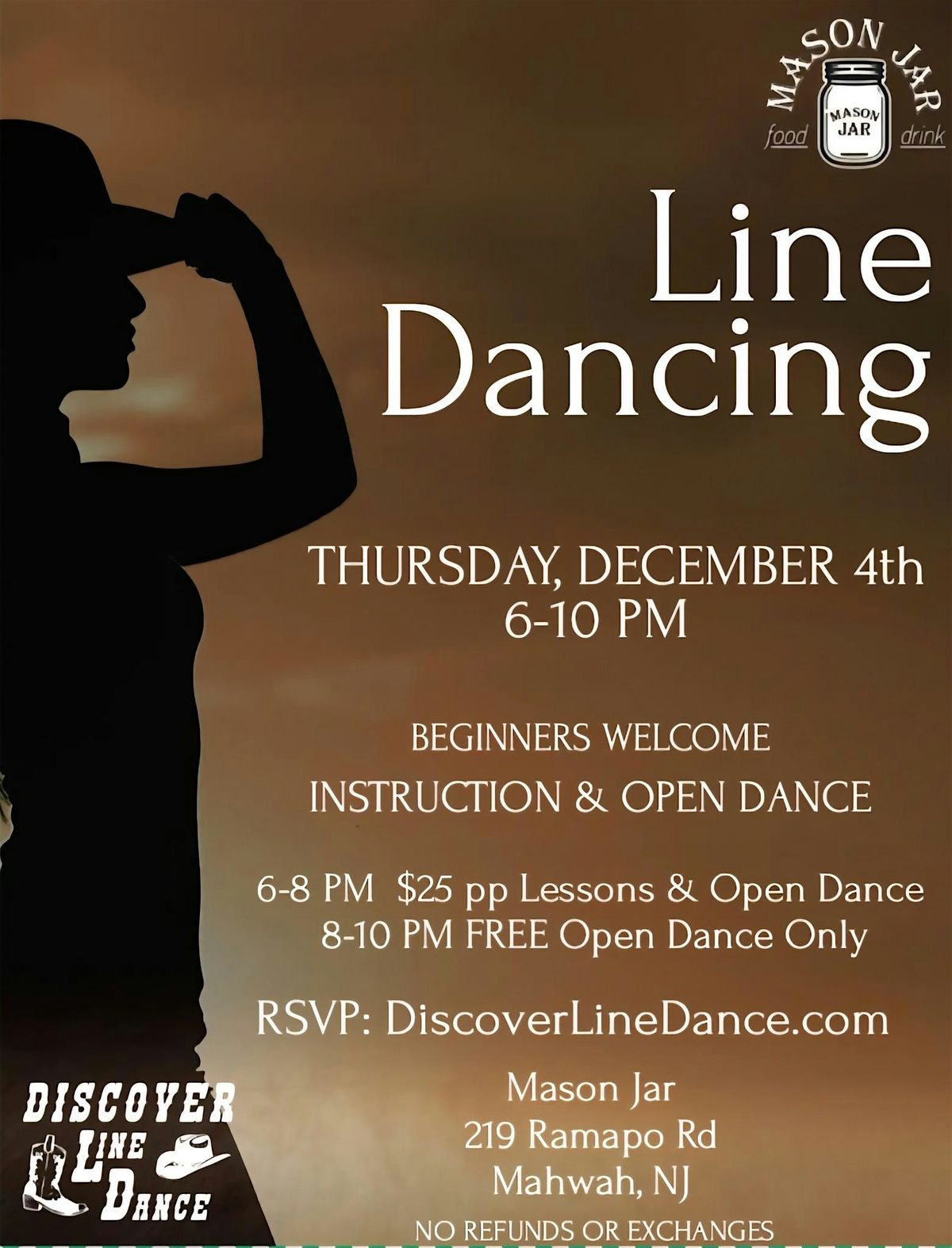 Line Dancing Night at Mason Jar