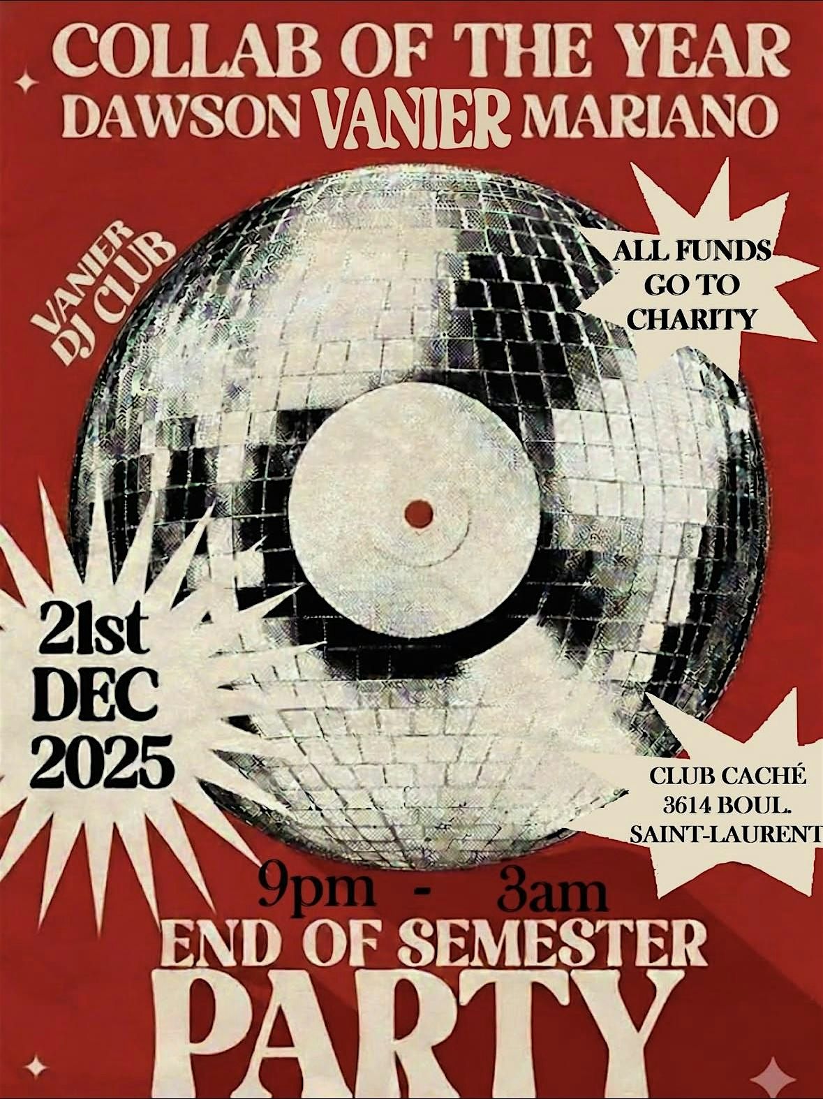 DJ x Niloufar  End of Semester Party