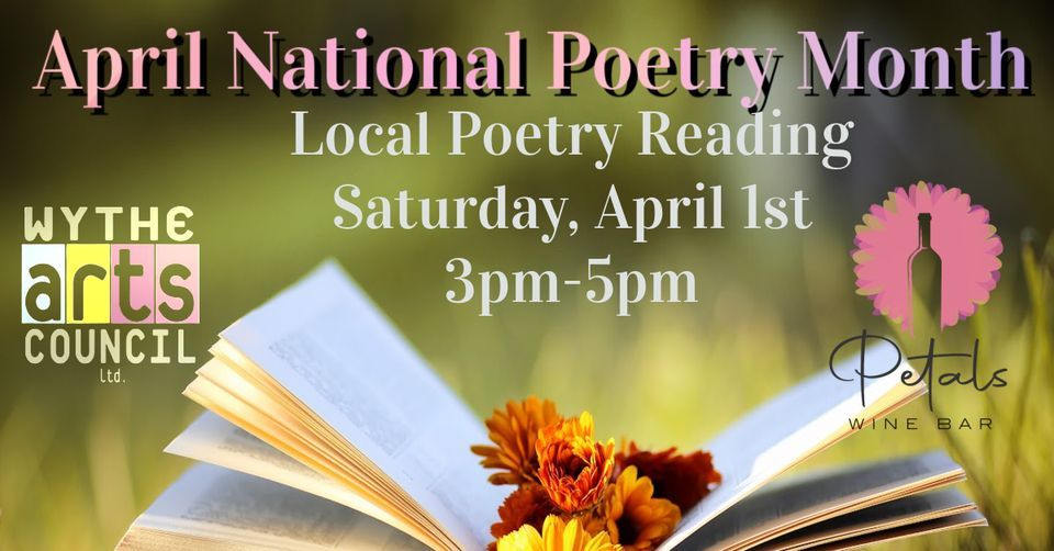 Afternoon of Poetry Petals Wine Bar, Wytheville, VA April 1, 2023