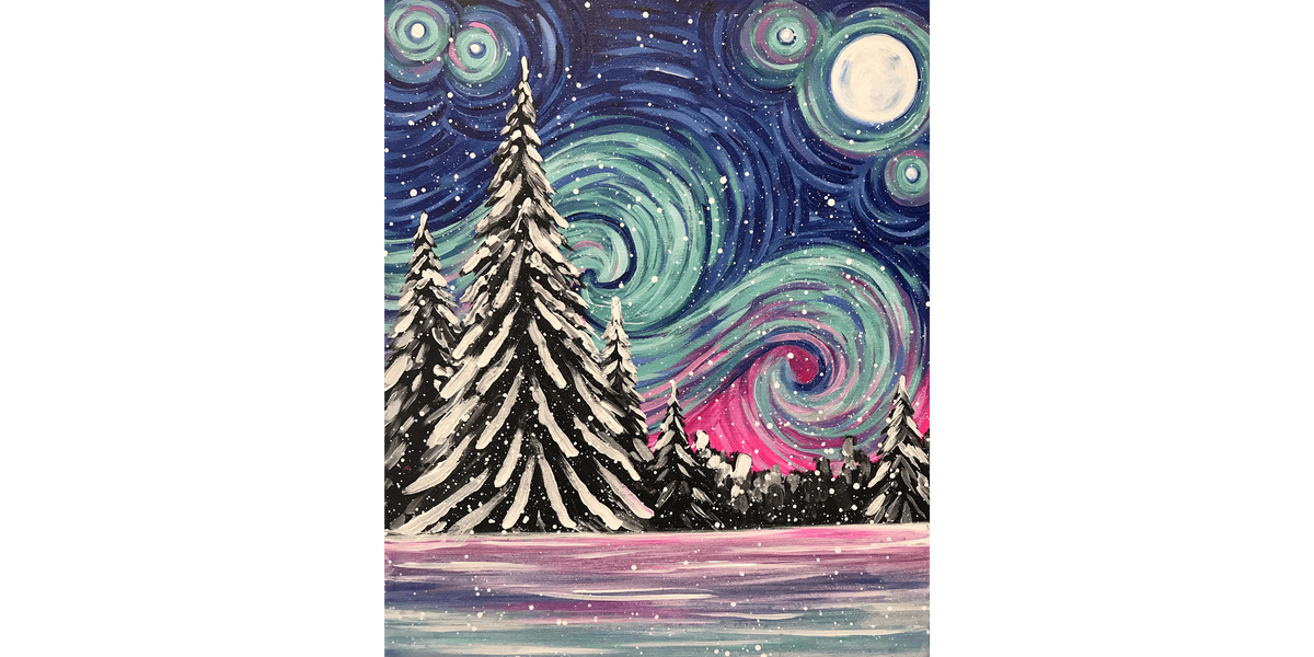 Starry Night in Winter - Paint and Sip in Orange County | Classpop!™ at ...