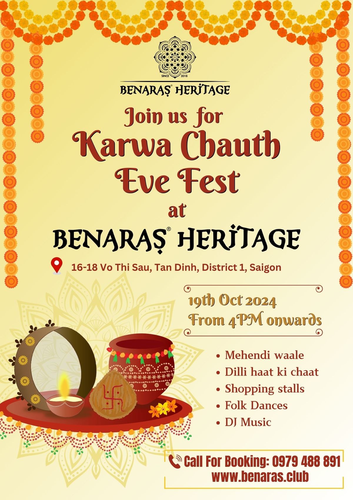 KARWA CHAUTH EVE FEST 1618 Vo Thi Sau, Tan Dinh, District1, Ho Chi