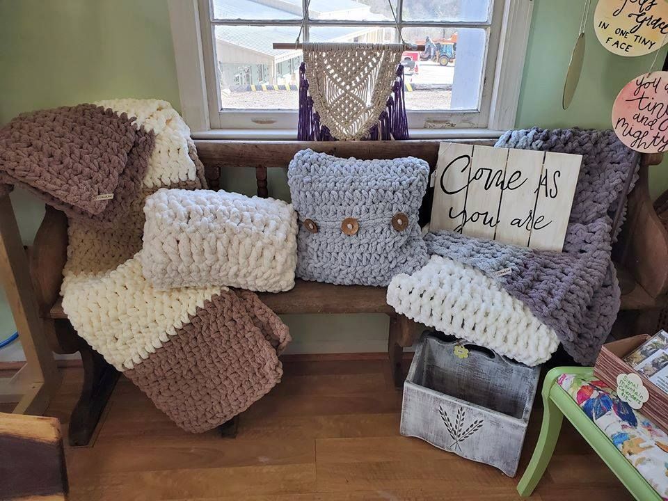 Beginners Crocheted Farmhouse Chunky Blanket Class Stone Roastery