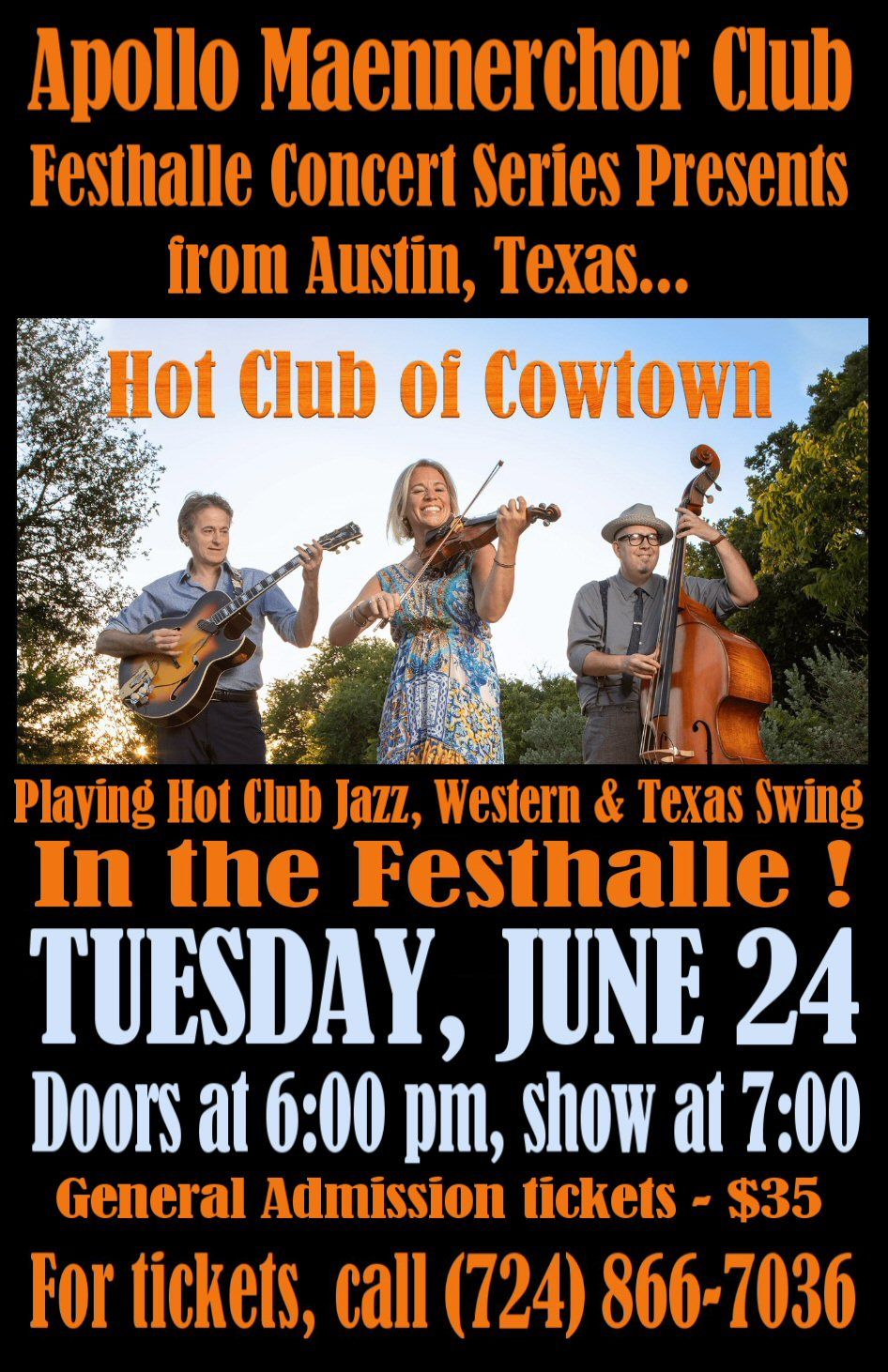 Hot Club of Cowtown at Sheldon Concert Hall