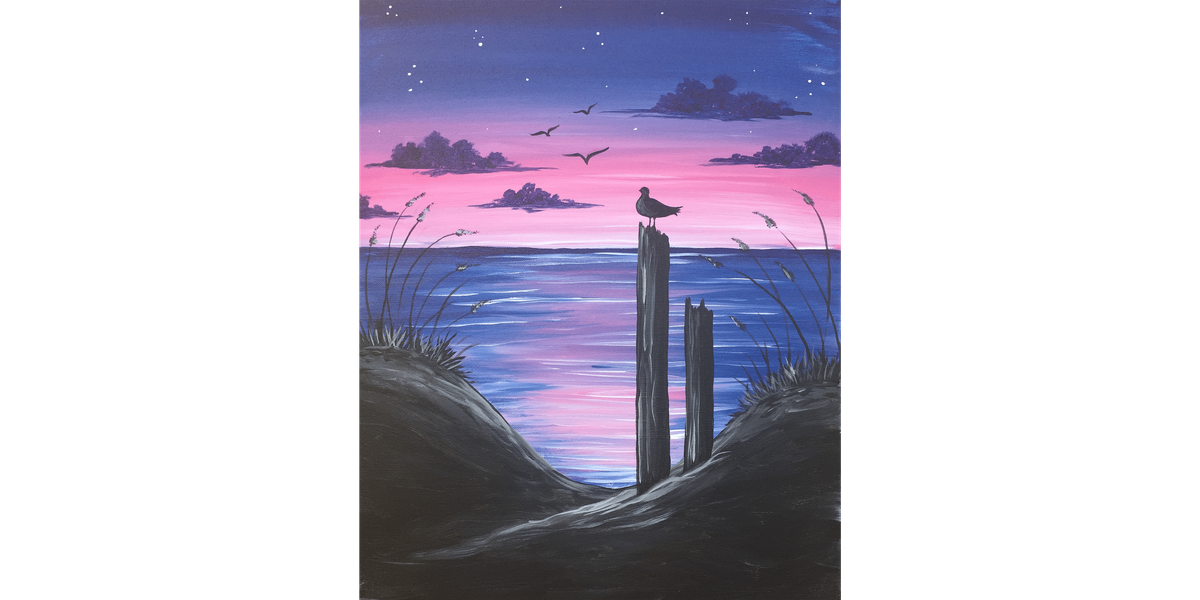 Ocean Serenity Dusk - Paint and Sip in Tyler | Classpop!\u2122
