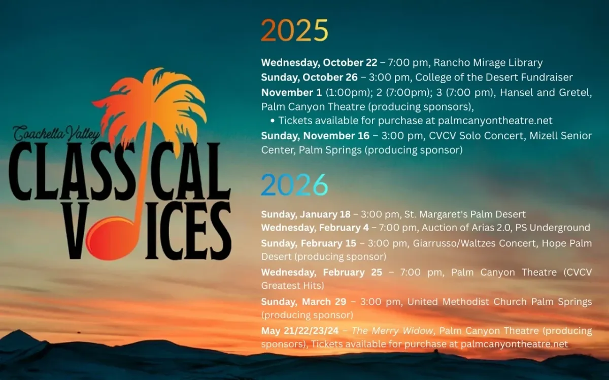 Coachella Valley Classical Voices at Plaza Theatre - Palm Springs