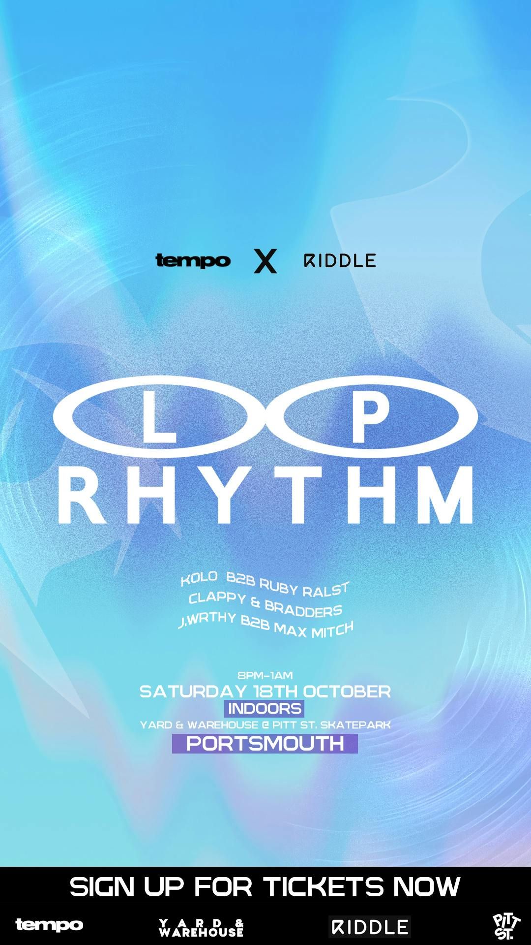 tempo x Riddle - LP RHYTHM - Portsmouth