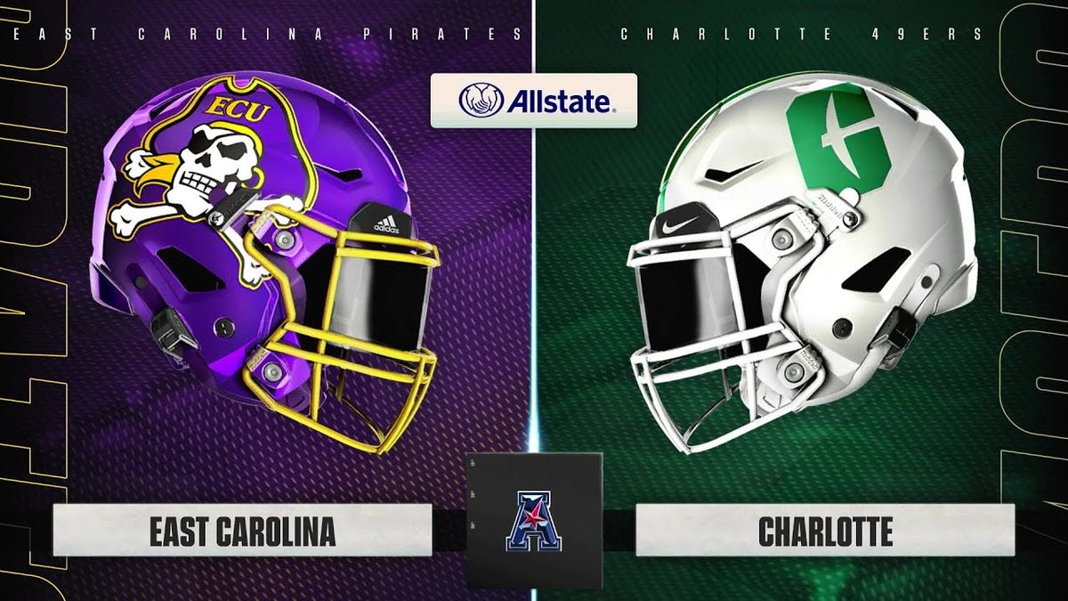 Charlotte 49ers at East Carolina Pirates Football
