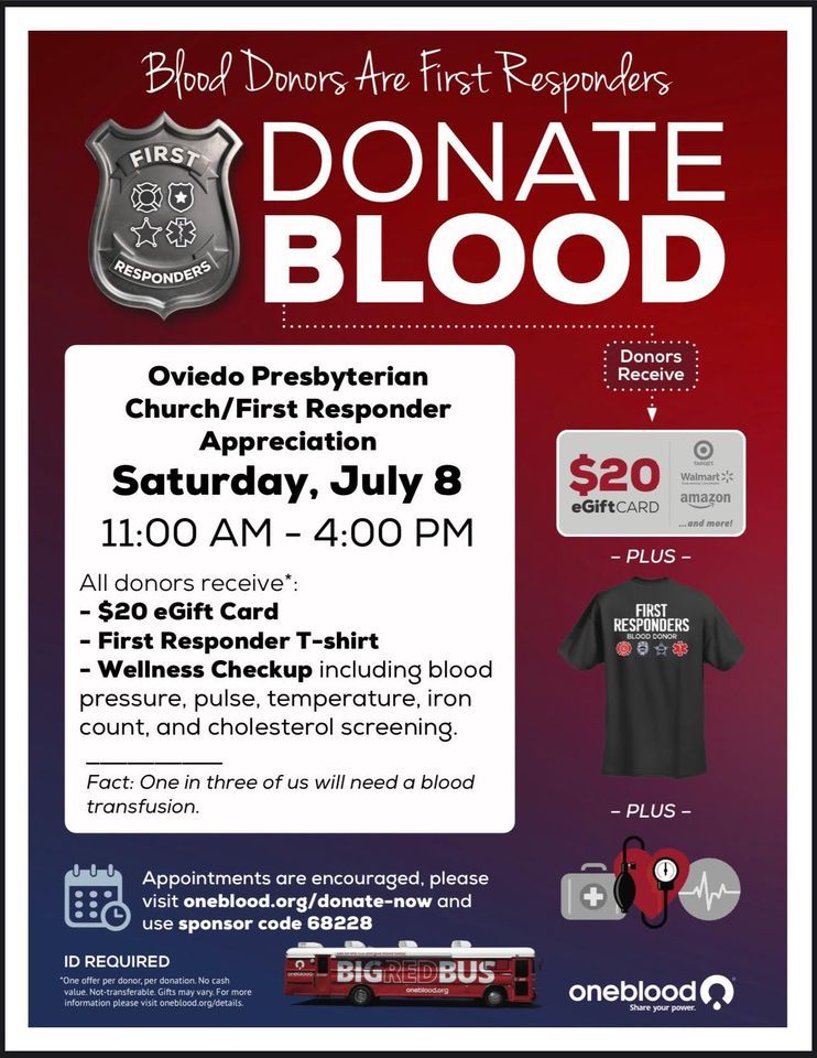 Blood Drive - First Responder Apprciation
