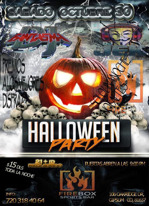 Halloween Party Firebox Sports Bar Gypsum Co October 30 21