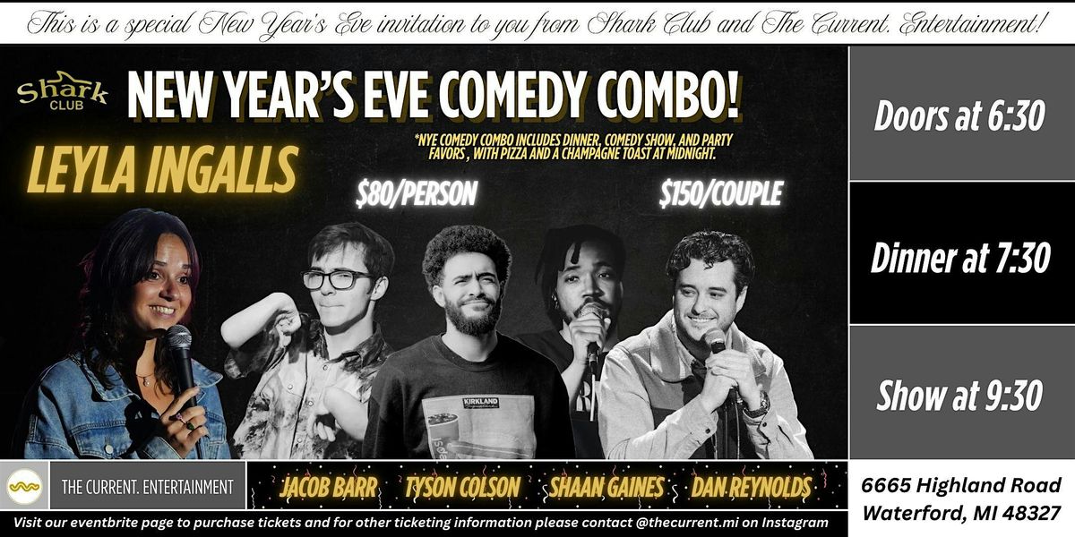 Shark Club's New Years Eve Comedy Show and Dinner