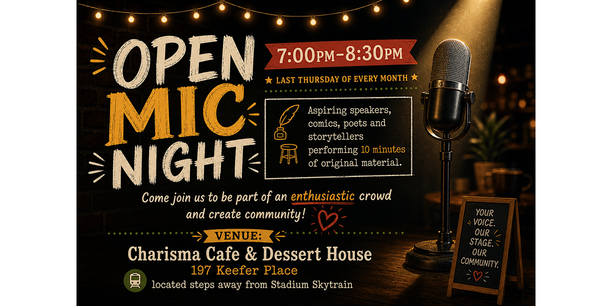 OPEN MIC NIGHT @ Charisma Cafe
