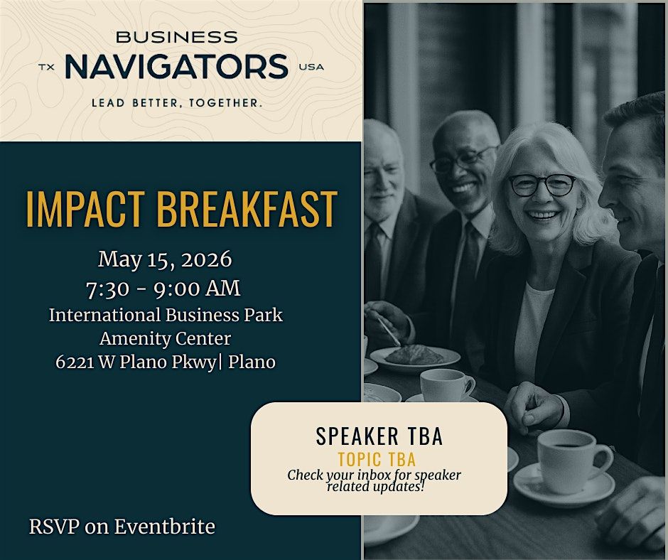May 15th - Impact Breakfast