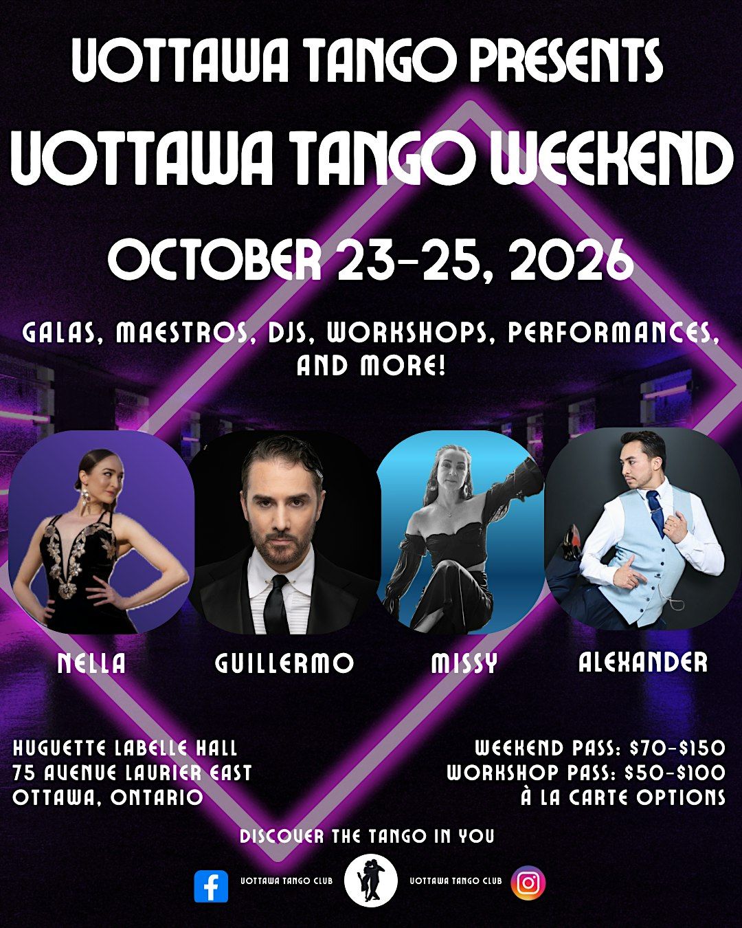 UOTTAWA TANGO WEEKEND at Huguette Labelle Hall, Ottawa on 23rd October ...