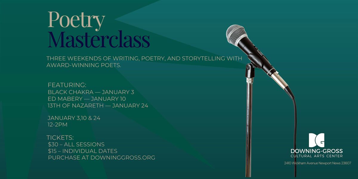 Poetry and Writing Masterclass