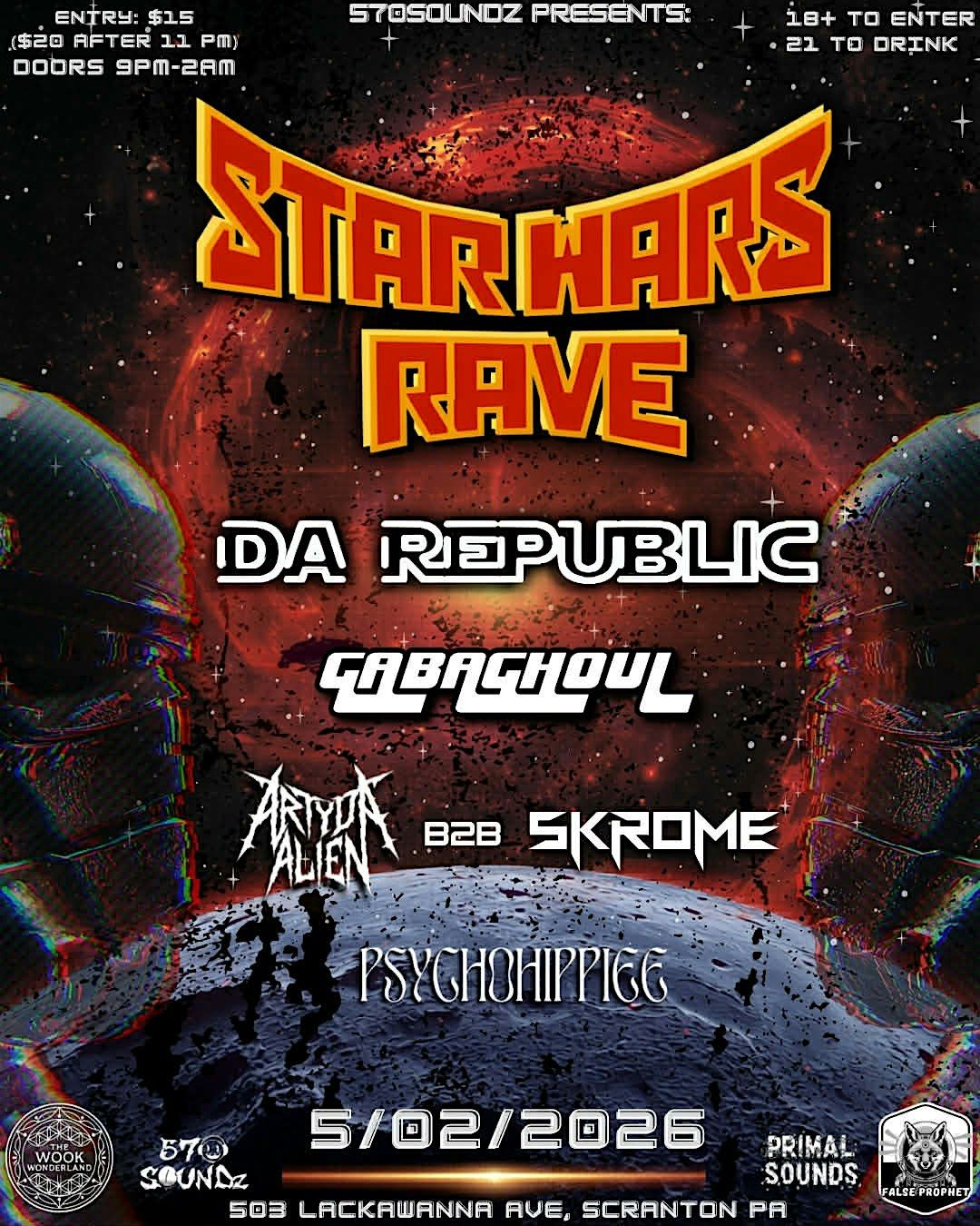 Star Wars Rave at Social house, Scranton on 2nd May, 2026