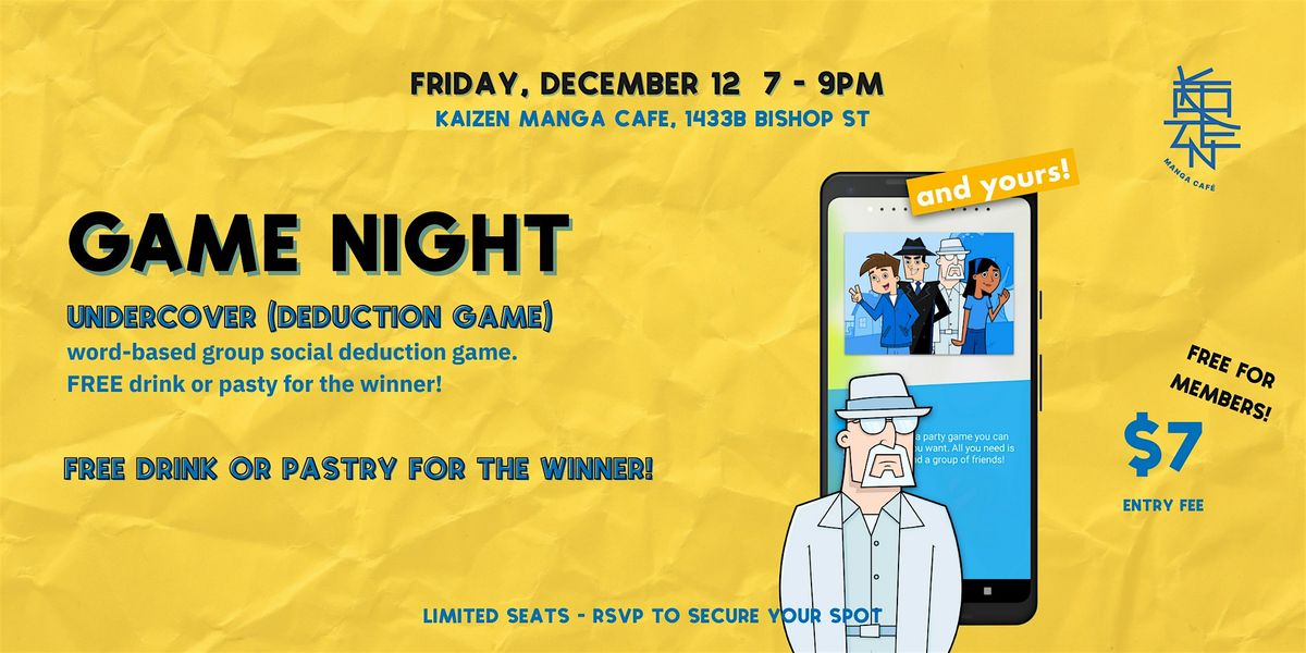 Game Night: Undercover (deduction game)