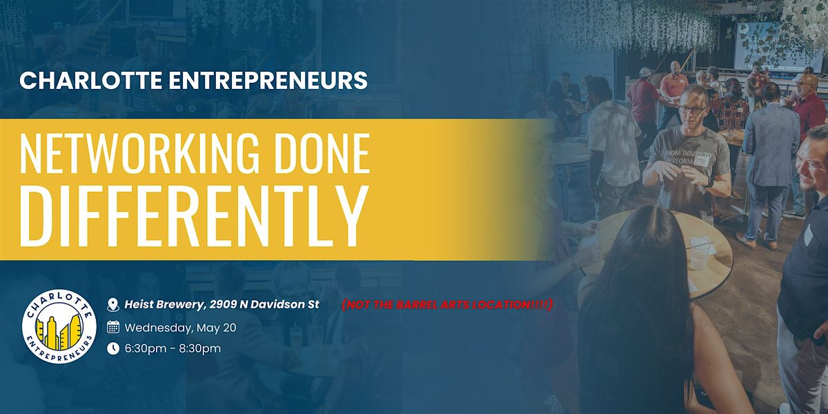 Charlotte Entrepreneurs May CONNECT Event (5\/20\/26)