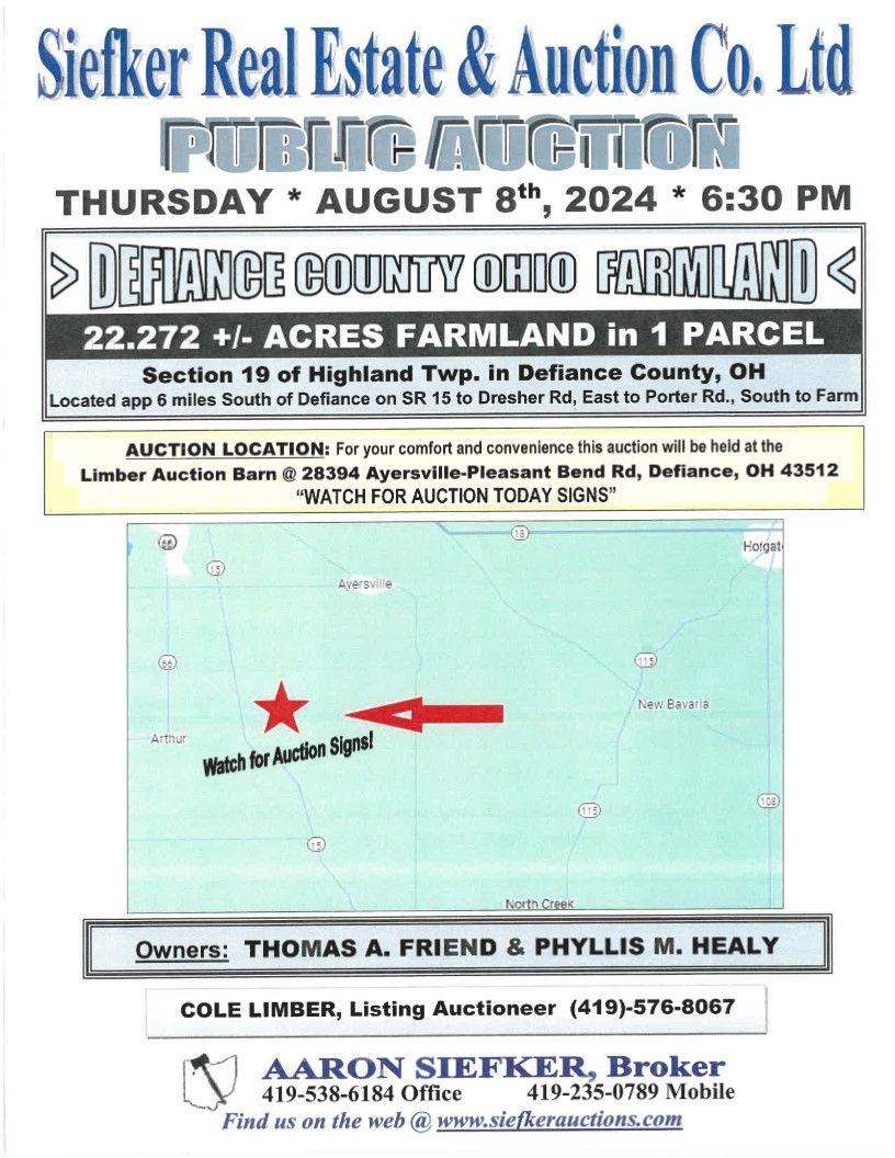 Public Land Auction August 8, 2024 28394 AyersvillePleasant Bend