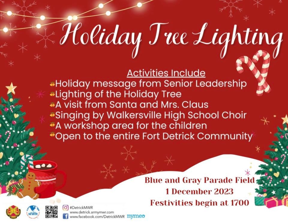 Annual Holiday Tree Lighting | Blue & Gray Field Porter Street Fort ...