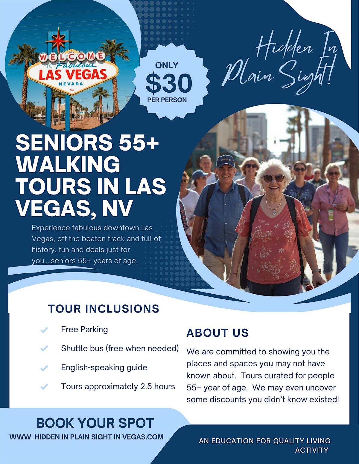 Hidden In Plain Sight\u2122: A Curated Downtown Las Vegas Walking Tour (55+)