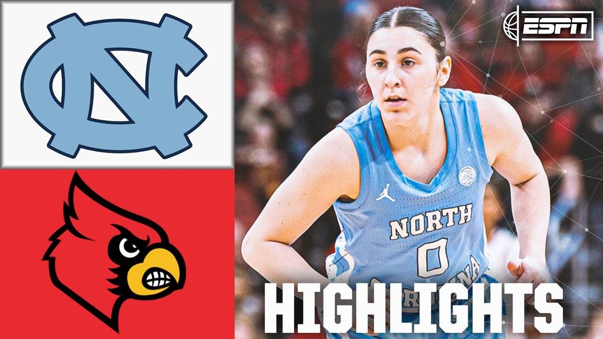Louisville Cardinals at North Carolina Tar Heels Womens Basketball
