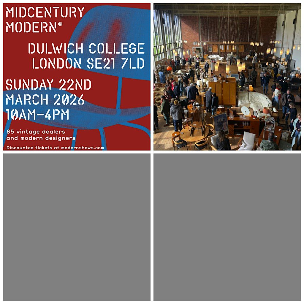 Midcentury Modern\u00ae Vintage & Modern Interiors Fair.  Dulwich Peckham London